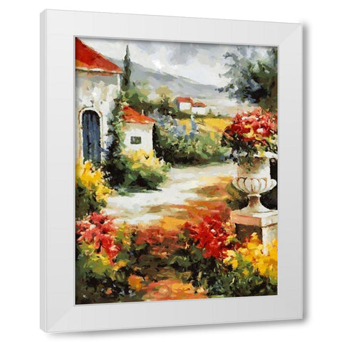 Countryside in Italy White Modern Wood Framed Art Print by Medeiros, Celito