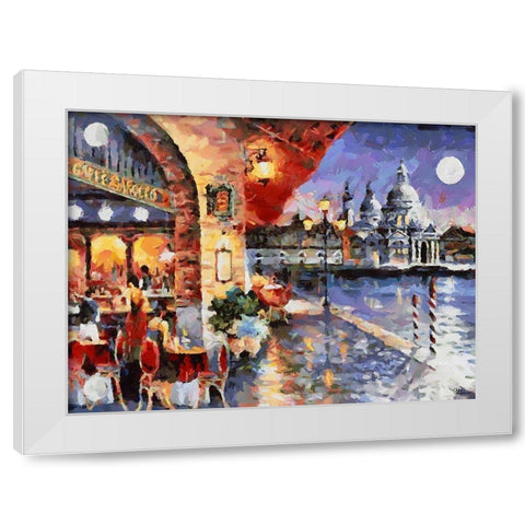 Memories of Venice I White Modern Wood Framed Art Print by Medeiros, Celito