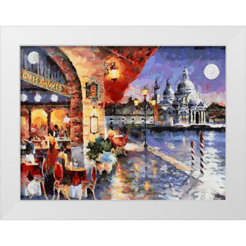 Memories of Venice I White Modern Wood Framed Art Print by Medeiros, Celito