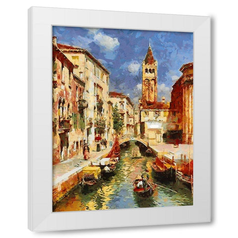 Memories of Venice II White Modern Wood Framed Art Print by Medeiros, Celito