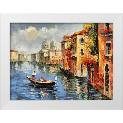 Memories of Venice III White Modern Wood Framed Art Print by Medeiros, Celito