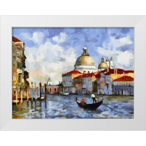 Memories of Venice V White Modern Wood Framed Art Print by Medeiros, Celito