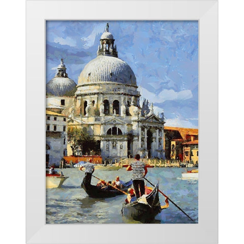 Memories of Venice VI White Modern Wood Framed Art Print by Medeiros, Celito
