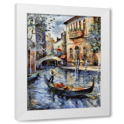 Memories of Venice VIII White Modern Wood Framed Art Print by Medeiros, Celito