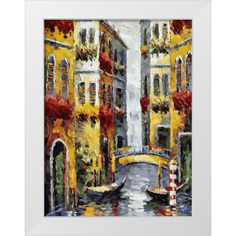 Memories of Venice IX White Modern Wood Framed Art Print by Medeiros, Celito