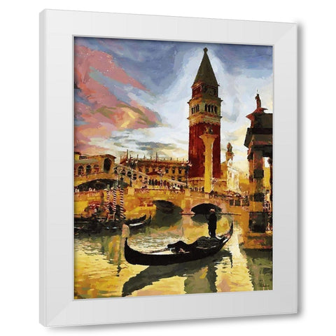 Memories of Venice X White Modern Wood Framed Art Print by Medeiros, Celito