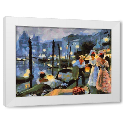 Memories of Venice XI White Modern Wood Framed Art Print by Medeiros, Celito