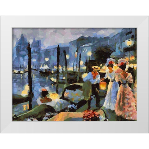 Memories of Venice XI White Modern Wood Framed Art Print by Medeiros, Celito
