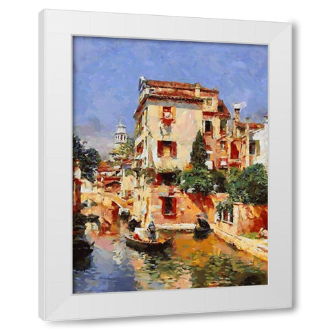 Memories of Venice XIV White Modern Wood Framed Art Print by Medeiros, Celito