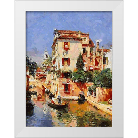 Memories of Venice XIV White Modern Wood Framed Art Print by Medeiros, Celito