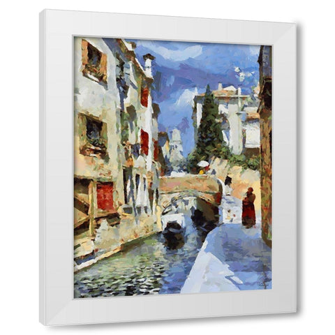 Memories of Venice XV White Modern Wood Framed Art Print by Medeiros, Celito