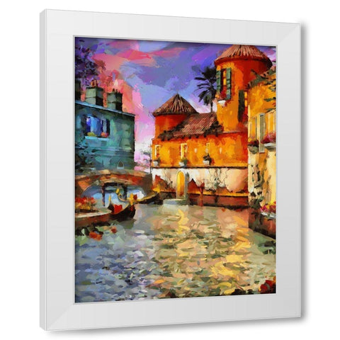 Memories of Venice XVI White Modern Wood Framed Art Print by Medeiros, Celito