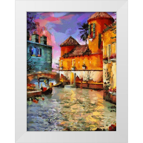 Memories of Venice XVI White Modern Wood Framed Art Print by Medeiros, Celito