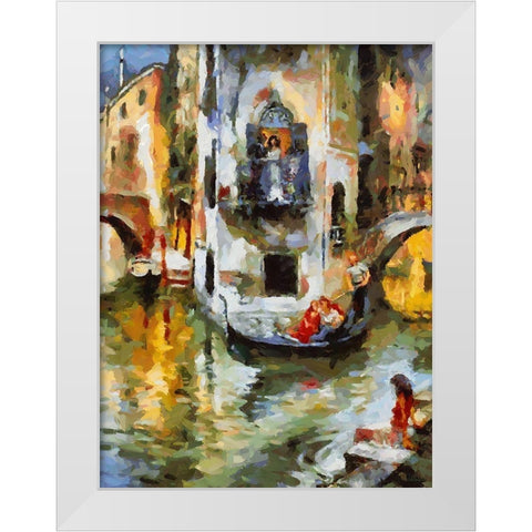 Memories of Venice XVII White Modern Wood Framed Art Print by Medeiros, Celito