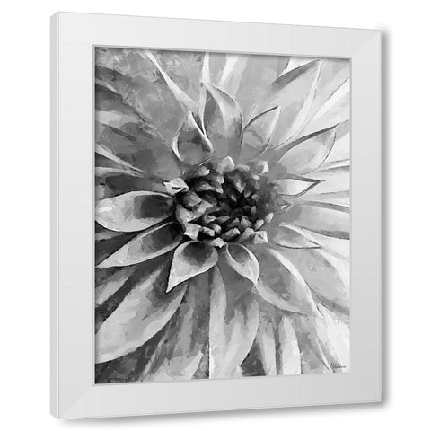 Leaves BW12 White Modern Wood Framed Art Print by Medeiros, Celito