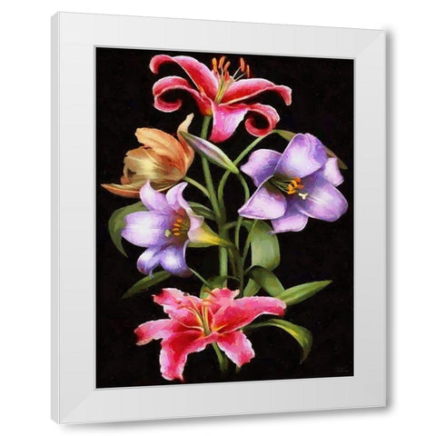 Lily White Modern Wood Framed Art Print by Medeiros, Celito