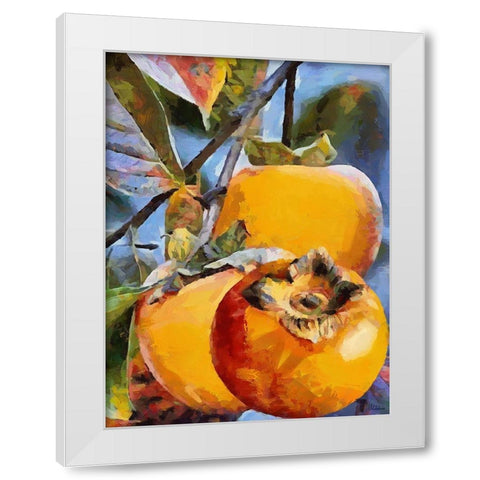 Kaki White Modern Wood Framed Art Print by Medeiros, Celito