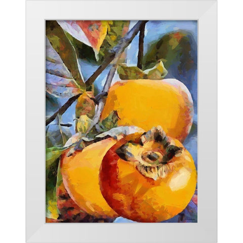 Kaki White Modern Wood Framed Art Print by Medeiros, Celito