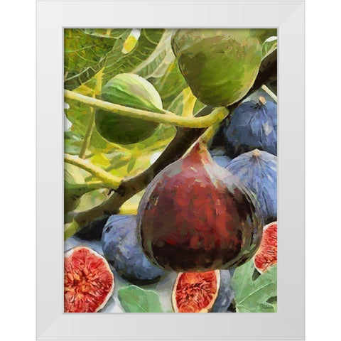 Figs White Modern Wood Framed Art Print by Medeiros, Celito