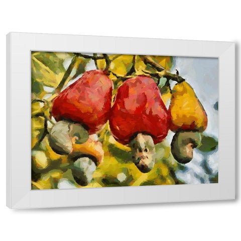 Tropical Fruit II White Modern Wood Framed Art Print by Medeiros, Celito