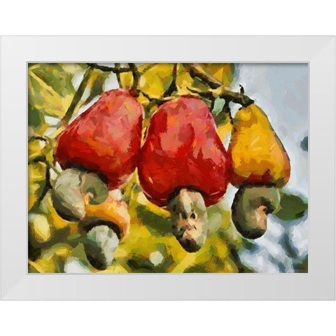 Tropical Fruit II White Modern Wood Framed Art Print by Medeiros, Celito