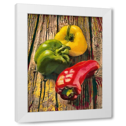 Pepper White Modern Wood Framed Art Print by Medeiros, Celito
