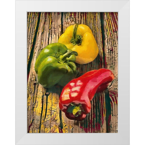 Pepper White Modern Wood Framed Art Print by Medeiros, Celito