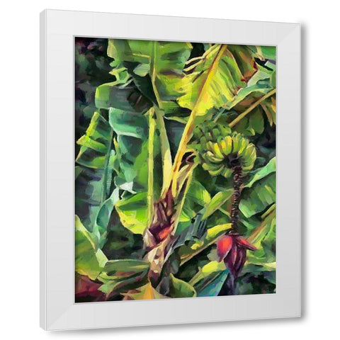 Banana Tree IV White Modern Wood Framed Art Print by Medeiros, Celito