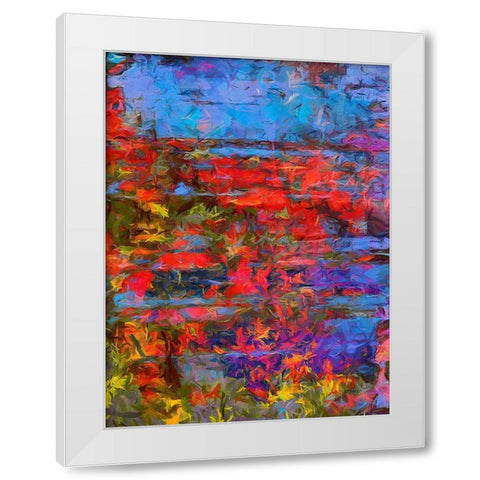 Red , Blue and Yellow White Modern Wood Framed Art Print by Medeiros, Celito