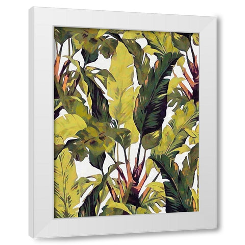 Tropical Leaves VI White Modern Wood Framed Art Print by Medeiros, Celito