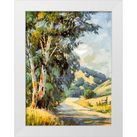 Country Way White Modern Wood Framed Art Print by Medeiros, Celito