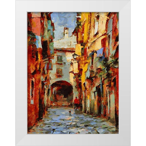 City Life IV White Modern Wood Framed Art Print by Medeiros, Celito