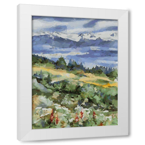 Countryside with Mountains II White Modern Wood Framed Art Print by Medeiros, Celito
