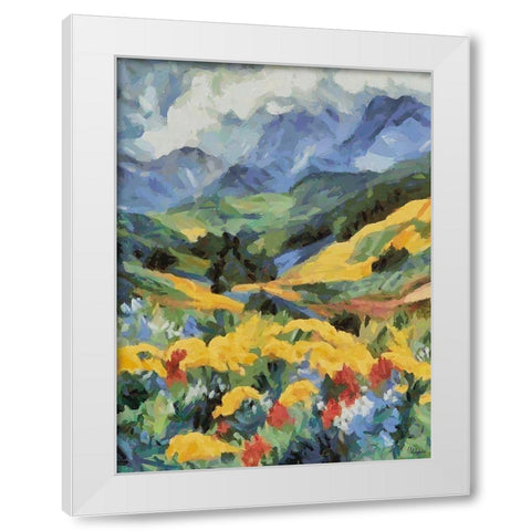 Countryside with Mountains III White Modern Wood Framed Art Print by Medeiros, Celito