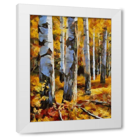 Birch Variation IV White Modern Wood Framed Art Print by Medeiros, Celito