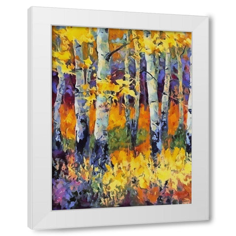 Birch Variation IX White Modern Wood Framed Art Print by Medeiros, Celito