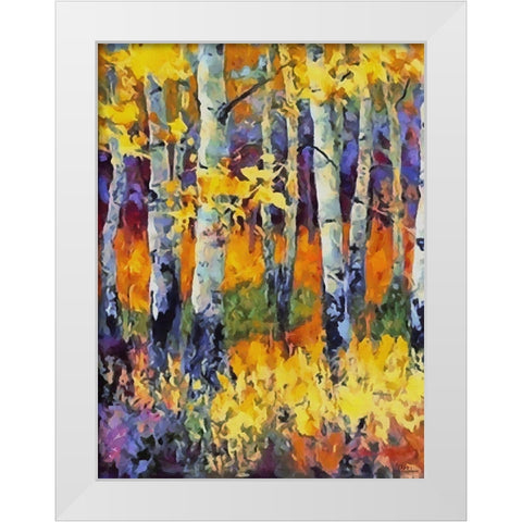 Birch Variation IX White Modern Wood Framed Art Print by Medeiros, Celito
