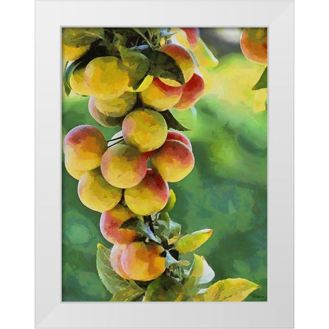 Peach Tree II White Modern Wood Framed Art Print by Medeiros, Celito