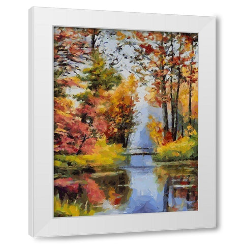 Romantic Nature in Autumn XI White Modern Wood Framed Art Print by Medeiros, Celito