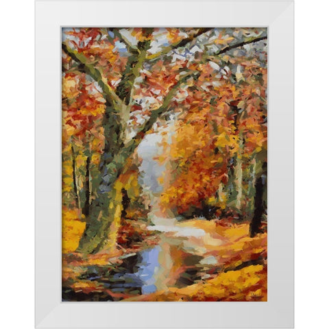 Romantic Nature in Autumn XII White Modern Wood Framed Art Print by Medeiros, Celito