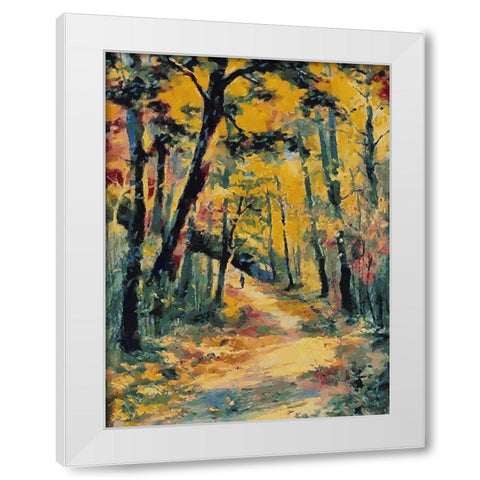 Romantic Nature in Autumn XIII White Modern Wood Framed Art Print by Medeiros, Celito