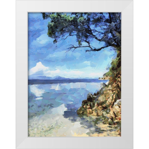 Lake Titicaca White Modern Wood Framed Art Print by Medeiros, Celito