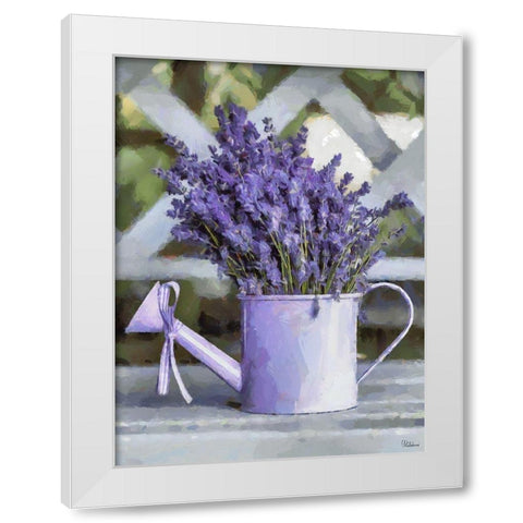 Purple Can with Lavender White Modern Wood Framed Art Print by Medeiros, Celito