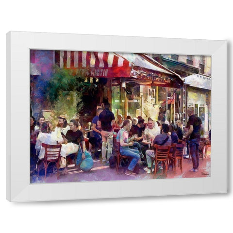 Late Afternoon in France White Modern Wood Framed Art Print by Medeiros, Celito
