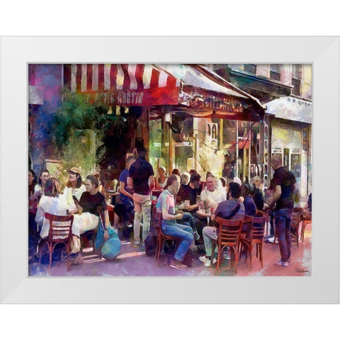 Late Afternoon in France White Modern Wood Framed Art Print by Medeiros, Celito