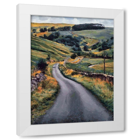 The Way to Green Valley White Modern Wood Framed Art Print by Medeiros, Celito