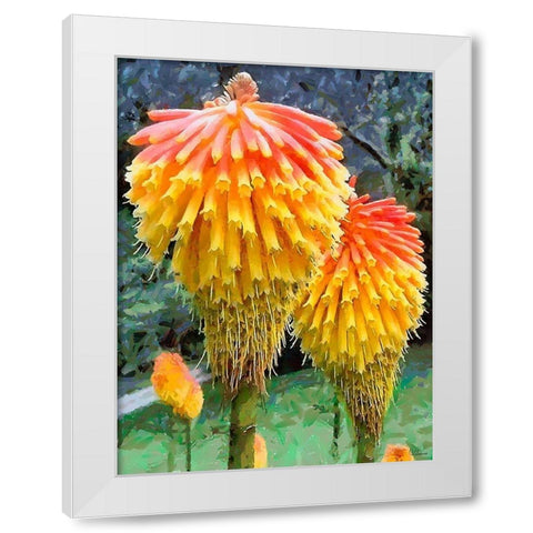 Miracle Flower White Modern Wood Framed Art Print by Medeiros, Celito