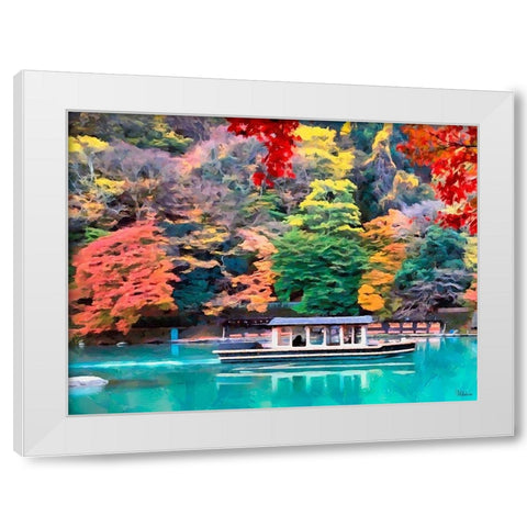 Colorful Park I White Modern Wood Framed Art Print by Medeiros, Celito