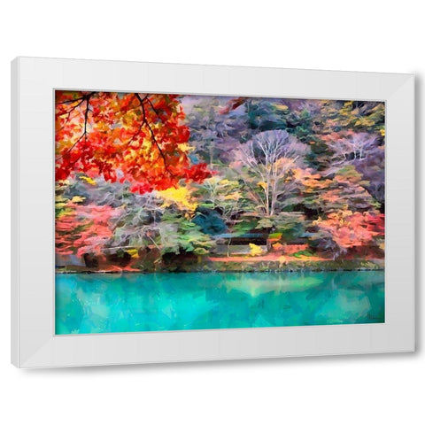 Colorful Park II White Modern Wood Framed Art Print by Medeiros, Celito