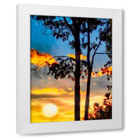 Evening is Approaching White Modern Wood Framed Art Print by Medeiros, Celito